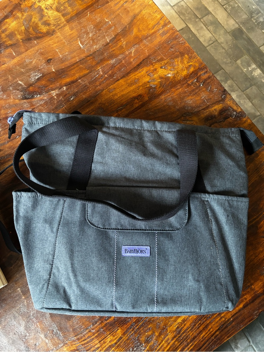 BabyBjorn > Gray Sofo Diaper Bag Backpack